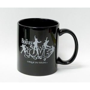 The Beatles Love Cirque Du Soleil 12 oz. Black Coffee Mug New Cup Hot Beverage